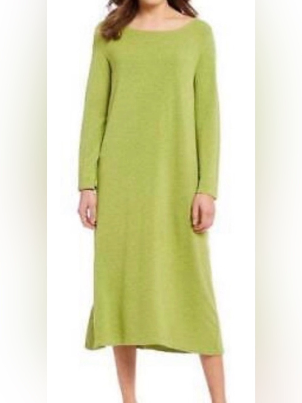 Bryn Walker Dress XL /1X Bright Green Midi Maxi Stretch Modest
